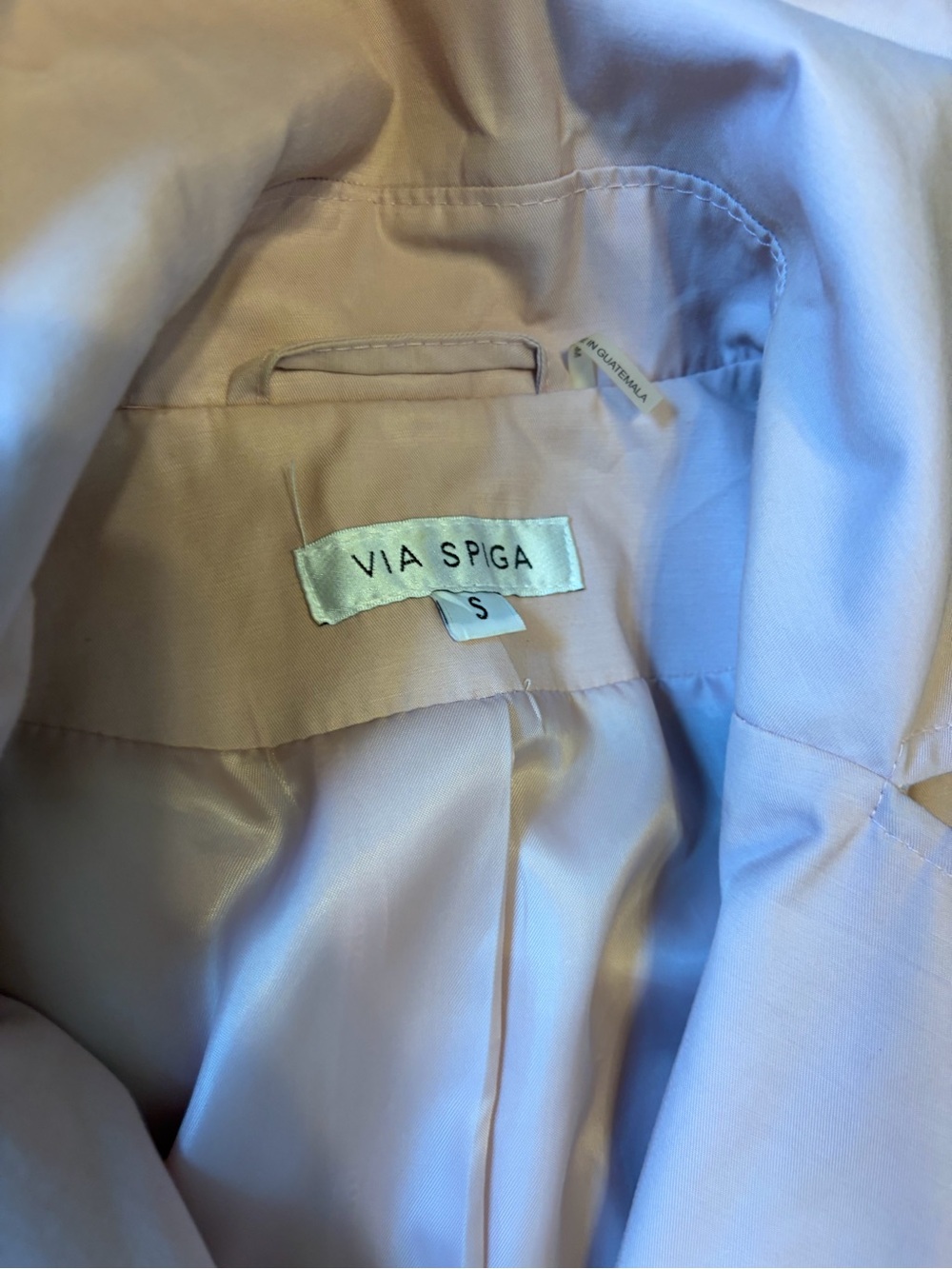 Via Spiga Hooded Trench Coat in Blush - Picture 3 of 5
